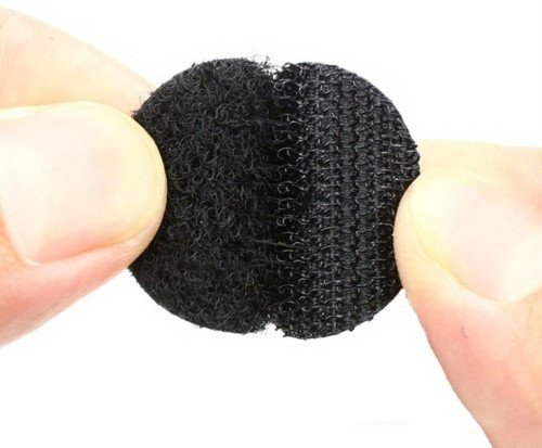 Velcro stickers with adhesive 15mm | Black 102 pairs