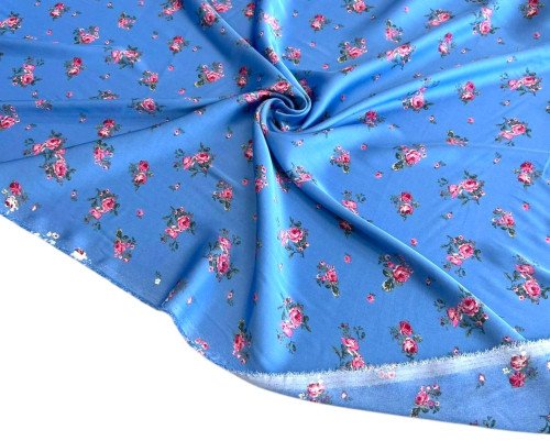 Armani silk Flowers in blue