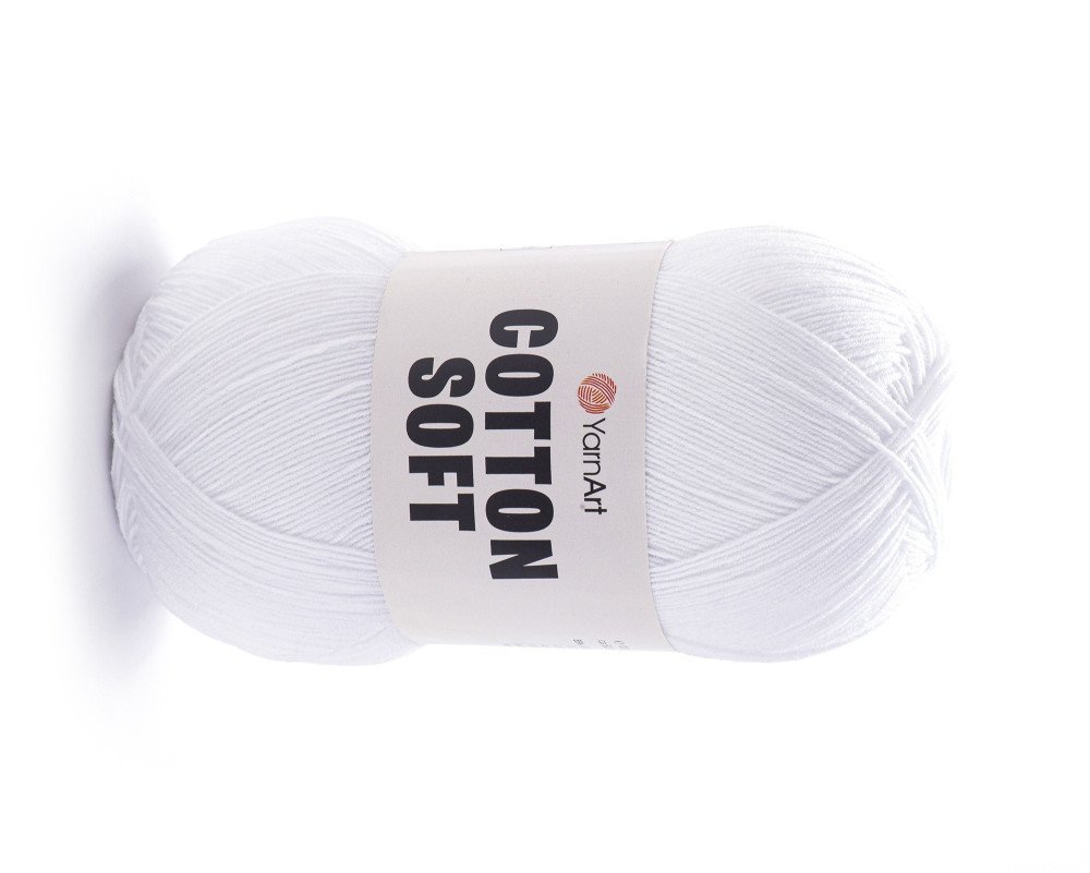 YarnArt Cotton Soft 62 Balta - 1
