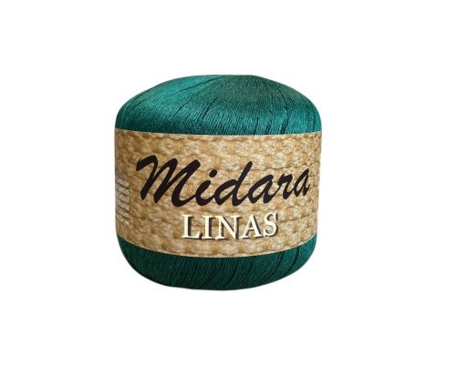 Lininiai siūlai 100gr Tamsiai žalia 457 | 600m - 1