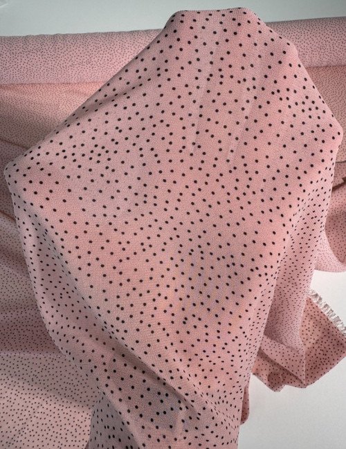 Šifonas Taškeliai rožiniame - 1