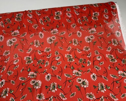 Šifonas Ramunės raudoname - 1