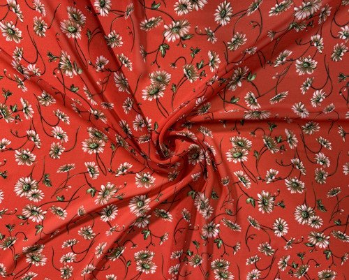 Šifonas Ramunės raudoname - 1