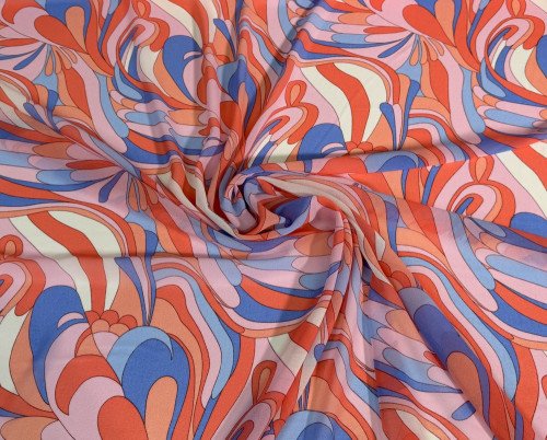 Šifonas Rausvi raštai - 1