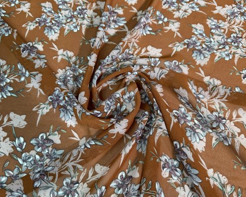 Šifonas Gėlės rudame - 1