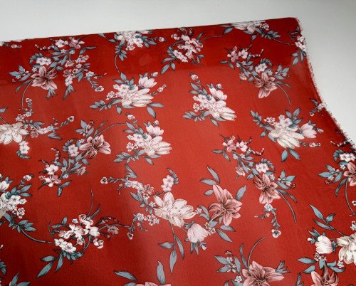 Šifonas Gėlės plytiniame - 1