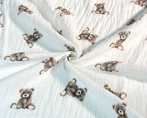 Muslinas Meškučiai baltame - 1