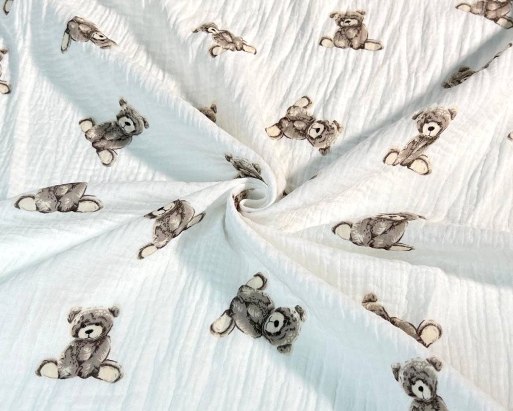 Muslinas Meškučiai baltame - 1