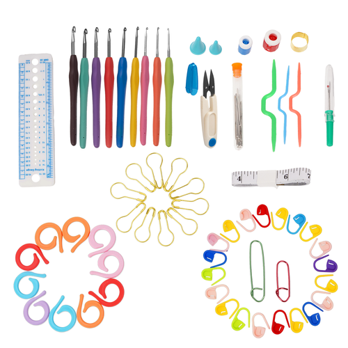 Knitting and crochet kit | 113 accessories