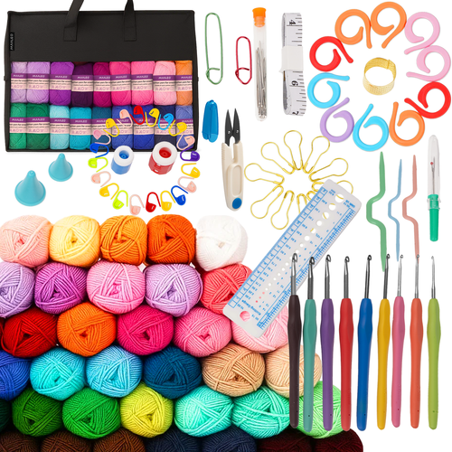 Knitting and crochet kit | 113 accessories