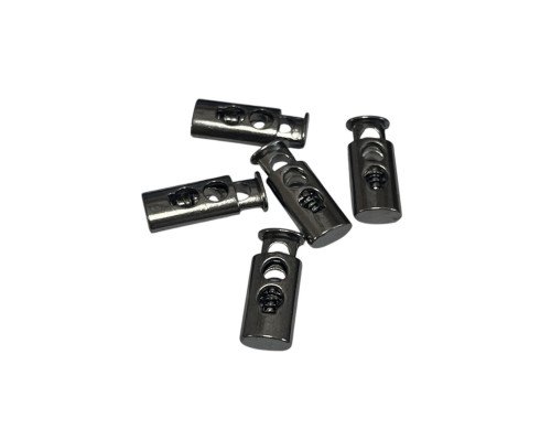 Metal stopper - locking device 2 holes Darkened nickel