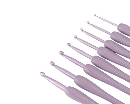 Aliuminių vąšelių rinkinys su plastikine rankenėle Alyvinė - 1