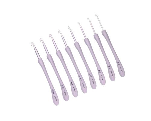 Aluminium pouch set with plastic handle Lilac