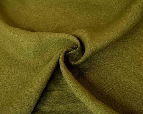 Wide linen fabric Olive | Width 2,83m