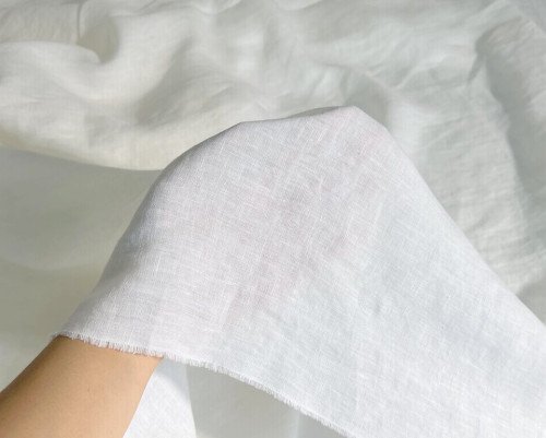 Platus lininis audinys Ekru | Plotis 2,83m - 1