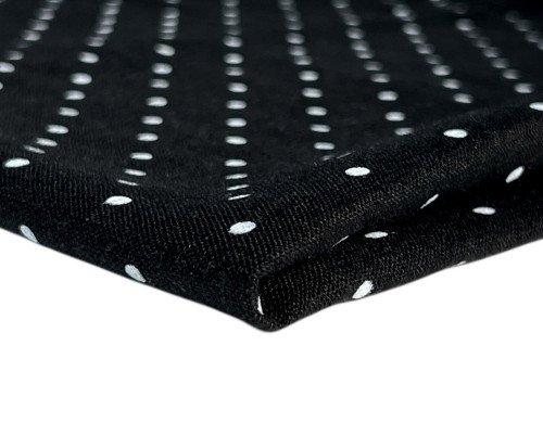 Padded linen Black with polka dots