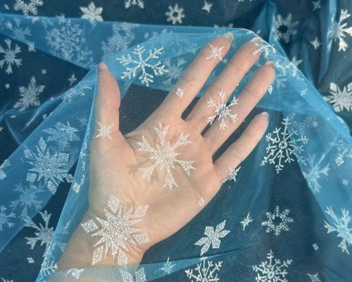 Tiulis su blizgančiomis snaigėmis Mėlynas - 3