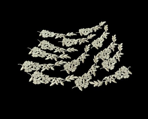 Prisiuvamų aplikacijų rinkinys Gėlyčių šakos Smėlio - 1