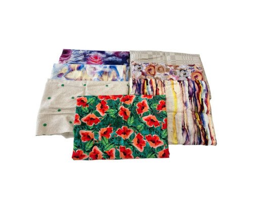 Linen fabric remnants set No 48