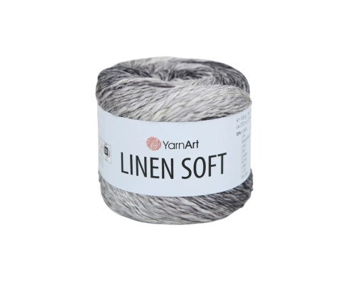 YarnArt Linen Soft 7406 Juoda pilka - 1