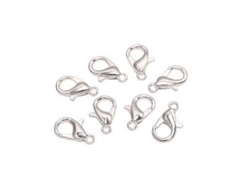 Užsegimas - užbaigimo detalė 12 x 6mm Sidabrinė 70vnt - 1