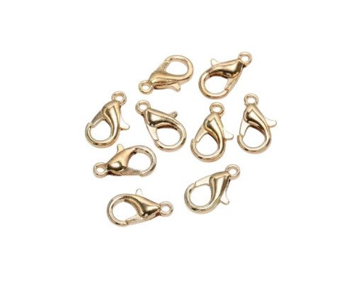 Užsegimas - užbaigimo detalė 12 x 6mm Auksinė 70vnt - 1