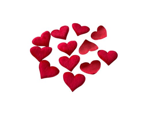 Raudonos širdelės dekoracijoms 35mm - 1