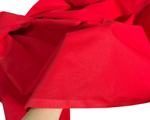 Medvilnė - drobė Raudona - 1