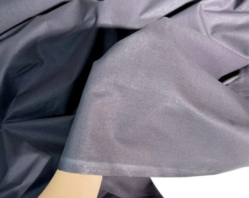 Medvilnė - drobė Tamsiai pilka - 1