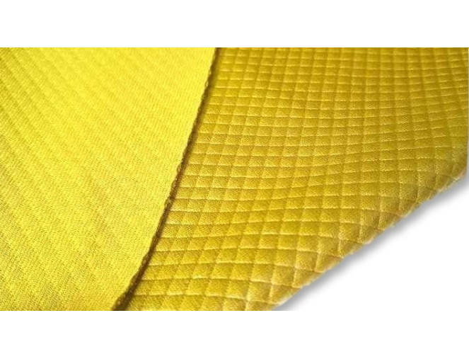 Quilted knitted fabric Mustard internetu
