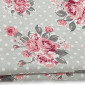 Cotton jersey Flowers with polka dots pigiau
