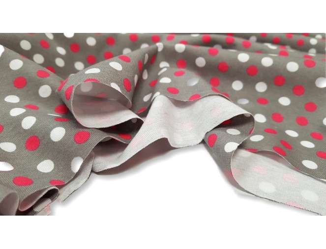 Medvilninis trikotažas (jersey) Spalvoti taškučiai internetu