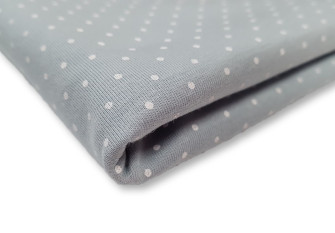 Cotton jersey White polka dots in grey