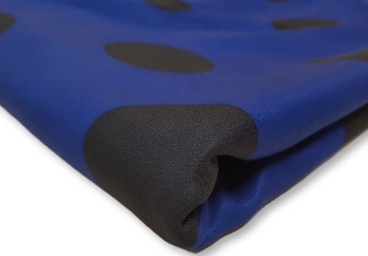 Barbie (Marchiano) fabric Dark blue with black bubbles