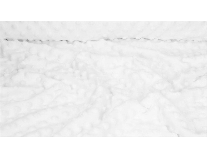 Minky fabric White pigiau