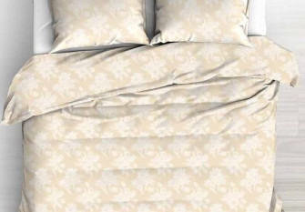 Cotton - canvas Beige flowers