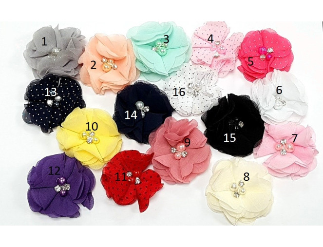 Chiffon flowers 50mm