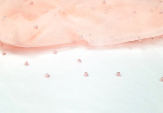 Tulle with beads Pink