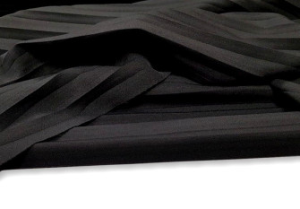 Corrugated - pleated fabric Black