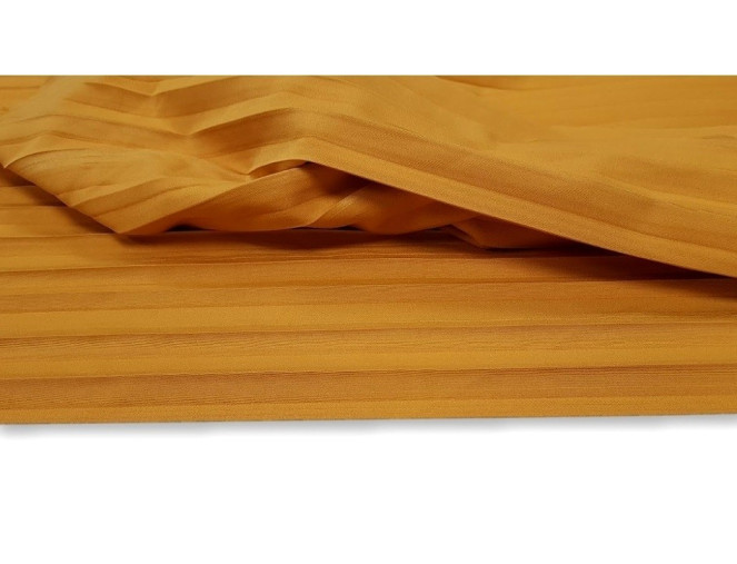 Gofruotas - klostuotas audinys Garstyčių BROKUOTAS