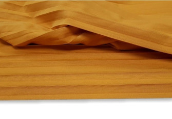 Corrugated - pleated fabric Mustard BROKUOTAS