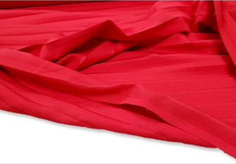 Corrugated - pleated fabric Raspberry