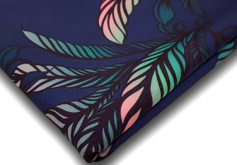 Barbie fabric Leaves in blue