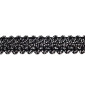 Decorative ribbon 10mm Black/silver