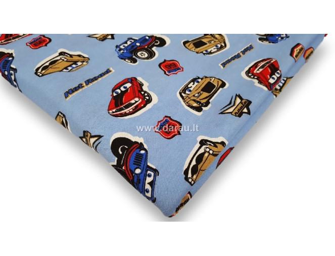 Cotton jersey Machines in blue