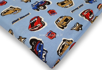Cotton jersey Machines in blue