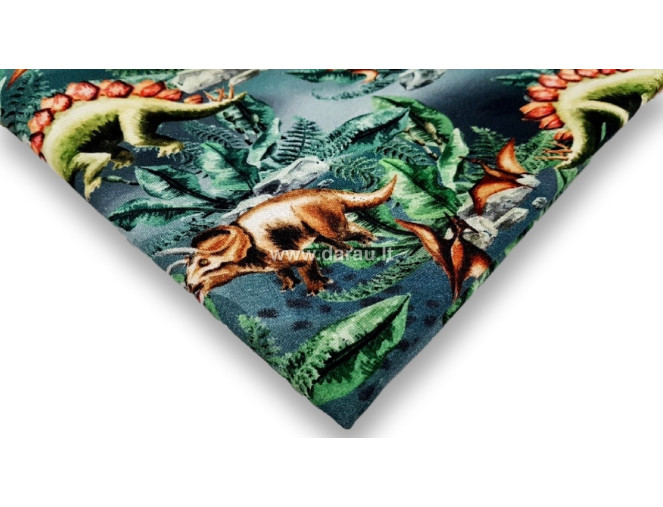 Medvilninis trikotažas (jersey) Dinozaurai