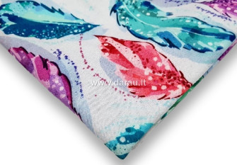 Cotton knitted fabric Feathers