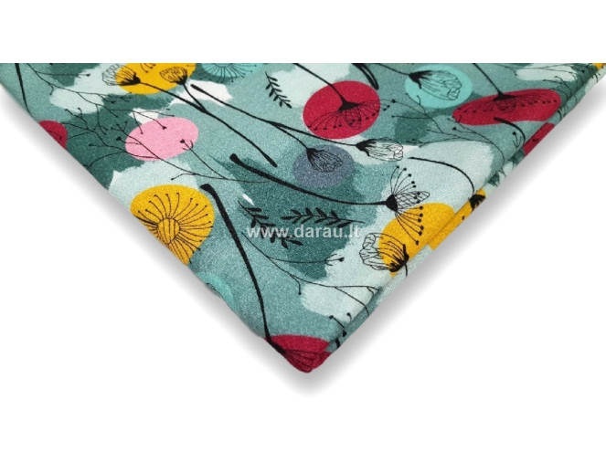 Medvilninis trikotažas Pūkai