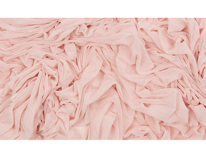 Elasticated tulle Powder pink